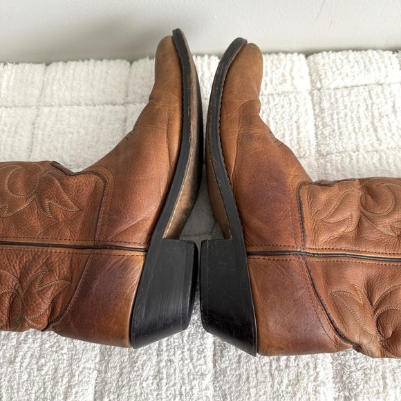 Masterson Mens Western Pull On Work Cowboy Boots Size 10D Leather Rugged - Picture 9 of 13